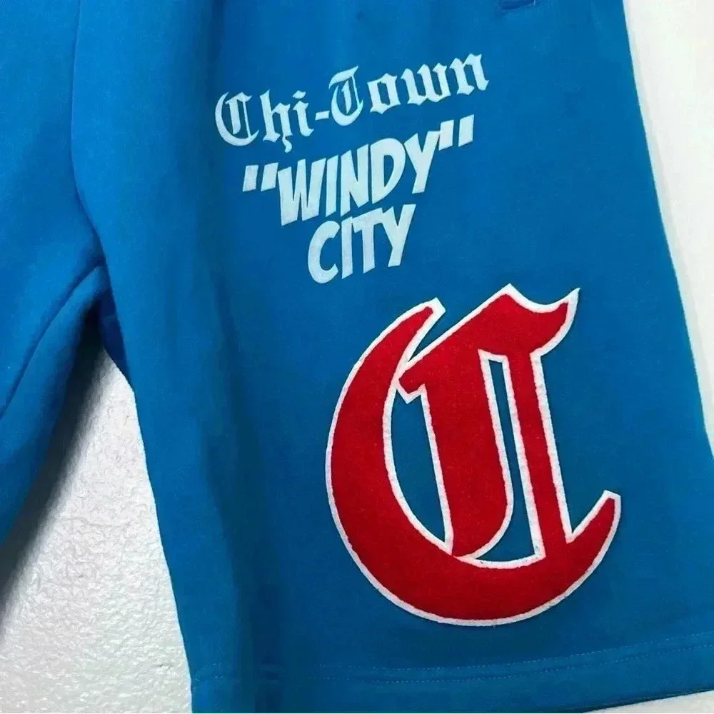 Eternity BC/AD Mens Sz 2XL‎ Blue Shorts CHI-TOWN Windy City Chicago Sweatshorts